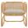 Ellis Natural Rattan Accent Armchair In Natural