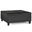 Ellis Vegan Faux Leather Coffee Table Storage Ottoman In Distressed Black