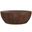 Elmbrook Solid Mango Drum Coffee Table In Walnut Brown