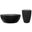 Elmbrook Solid Mango Drum Occasional Table Set In Black