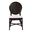 Elmer Handwoven Wicker Natural Rattan Dining Chair with Cushioned Seat In White and Espresso