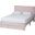 Elora Pleated Velvet Queen Size Storage Bed In Light Pink