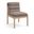 Eloura Linen Textured Fabric Upholstered Dining Chair Set of 2 In Brown and Stained Natural