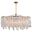 Elsa Capiz Shell 35.75 Inch 5 Light Linear Chandelier In Natural Brass