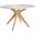 Elysian 50 Inch Round Faux Marble Dining Table In Natural Oak