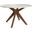 Elysian 50 Inch Round Faux Marble Dining Table In Walnut