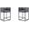 Embassy Counter Stool in Grey and Black (Set of 2)