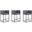 Embassy Counter Stool in Grey and Black (Set of 3)