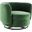 Embrace Tufted Performance Velvet Swivel Chair In Emerald