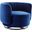 Embrace Tufted Performance Velvet Swivel Chair In Navy