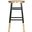 Emery Black and Dipped Gold Leaf Counter Stool