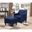 Emery Chair and Ottoman In Blue