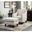 Emery Script Chair and Ottoman In French
