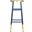 Emery Navy and Dipped Gold Leaf Bar Stool