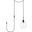 Emett 1 Light Black And Clear Glass Plug In Pendant