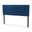 Emile Velvet Fabric Upholstered and Wood Queen Headboard In Navy Blue