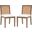 Emilio Woven Dining Chair In Walnut And Natural