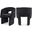 Emmet Chenille Fabric Dining Chair In Black