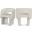 Emmet Chenille Fabric Dining Chair In Cream