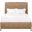 Emmett Queen Bed In Natural Gray and Ivanhoe Toast
