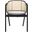 Emmy Rattan Back Dining Chair In Black and Natural