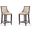 Emperor Bar Stool in Cream and Walnut (Set of 2)