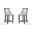 Emperor Bar Stool in Pearl White and Walnut (Set of 2)