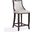 Emperor Bar Stool in Pearl White and Walnut