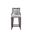 Emperor Faux Leather Barstool In Light Grey