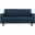 Empress Azure Upholstered Fabric Loveseat