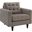 Empress Granite Upholstered Fabric Arm Chair