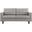 Empress Light Gray Upholstered Fabric Loveseat