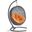 Encase Orange Swing Outdoor Patio Lounge Chair
