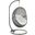 Encase Outdoor Patio Rattan Swing Chair In Gray and White