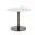 Enco 35 Inch Round Bistro Table In Antique Gold and White