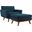 Engage Azure 2 Piece Arm Chair and Ottoman