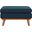 Engage Azure Upholstered Fabric Ottoman
