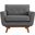 Engage Gray Upholstered Fabric Arm Chair In Gray