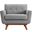 Engage Gray Upholstered Fabric Arm Chair In Light Gray