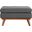 Engage Upholstered Fabric Ottoman In Gray