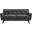 Engage Herringbone Fabric Loveseat In Charcoal