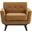 Engage Performance Velvet Arm Chair In Cognac