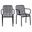 Enid Stackable Outdoor Armchair Set of 2 In Black
