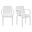 Enid Stackable Outdoor Armchair Set of 2 In White