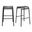 Enid Stackable Outdoor Barstool Set of 2 In Black