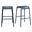Enid Stackable Outdoor Barstool Set of 2 In Dark Blue