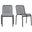Enid Stackable Outdoor Side Chair Set of 2 In Black