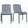 Enid Stackable Outdoor Side Chair Set of 2 In Dark Blue