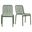 Enid Stackable Outdoor Side Chair Set of 2 In Dark Green