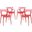 Entangled Red Dining Set of 4